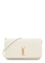 Off-white leather cross-body phone case - Saint Laurent