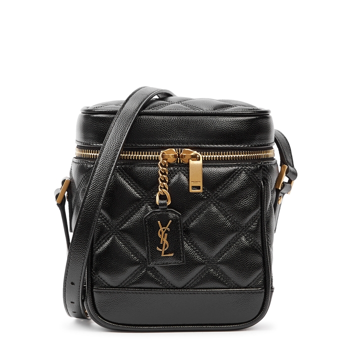 Saint Laurent Vanity Black Pebbled Leather Cross-body Bag