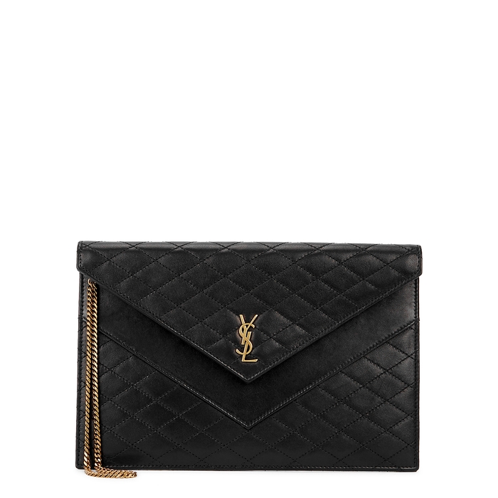 Saint Laurent Gaby Black Quilted Leather Pouch
