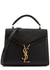 Cassandra mini black leather top handle bag - Saint Laurent