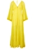 Alexandria yellow textured chiffon maxi dress - Alice + Olivia