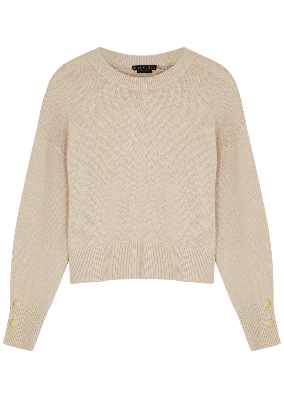 Bevan stone cashmere-blend jumper