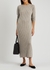 Taupe ribbed cashmere jumper dress - Allude