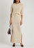 Cream wool and cashmere-blend skirt - Allude