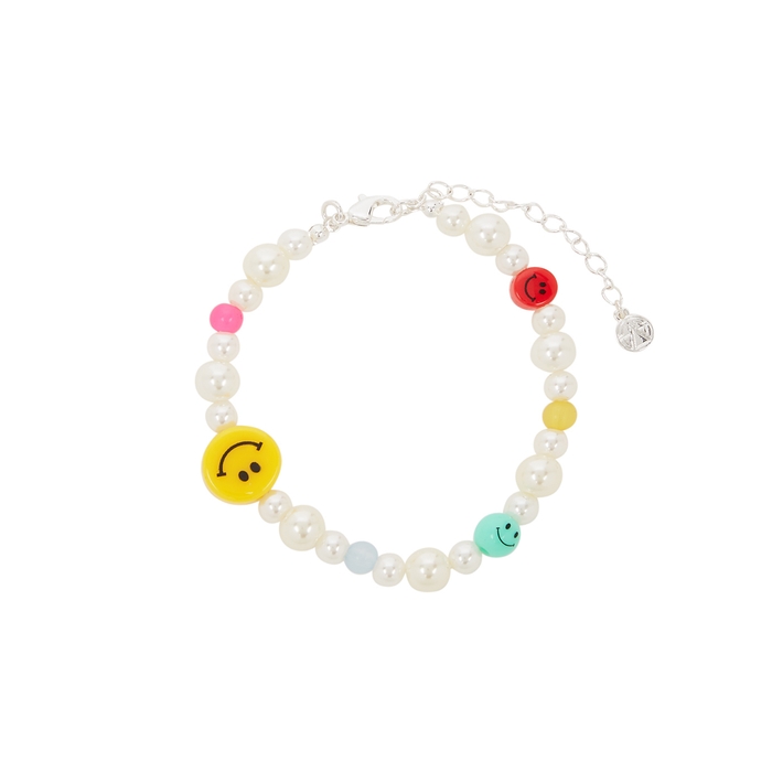 CHAINED & ABLE Bad Kid Smile Faux Pearl Bracelet