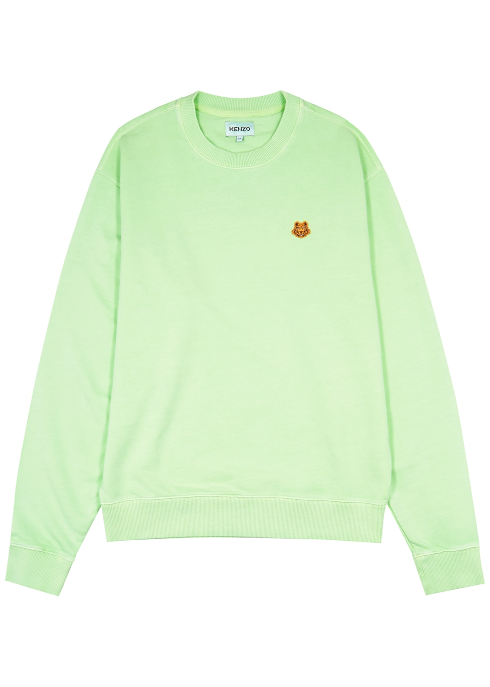 Kenzo Green tiger-embroidered cotton sweatshirt