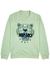 Green tiger-embroidered cotton sweatshirt - Kenzo