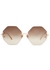 Rose gold-tone octagon-frame sunglasses - Linda Farrow Luxe