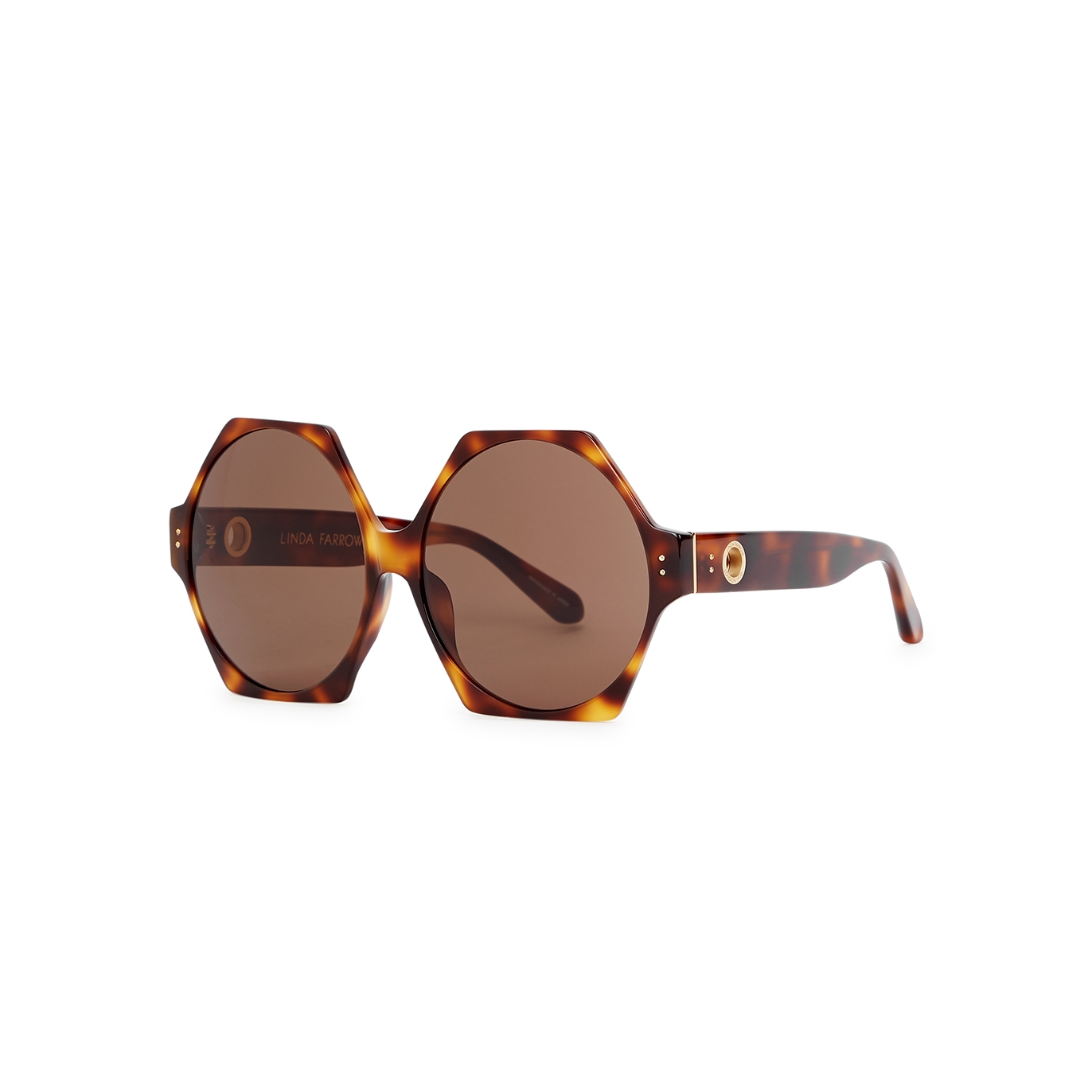 Linda Farrow Luxe Bora Hexagon-frame Sunglasses