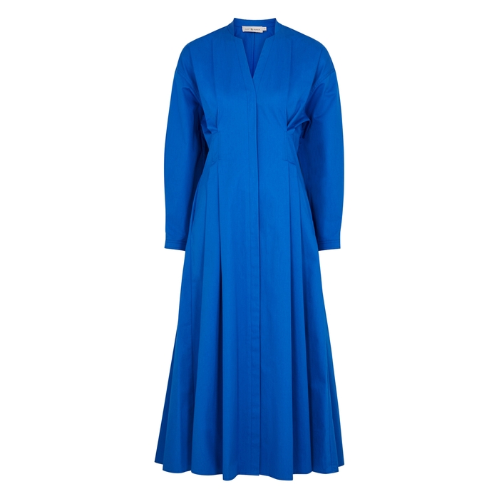 Tory Burch Blue Cotton Midi Dress