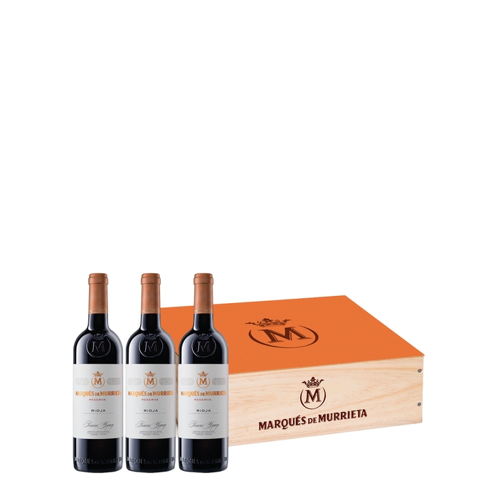 Marques De Murrieta Rioja Reserva 2016 Trio Wooden Gift Box 3 X 750ml