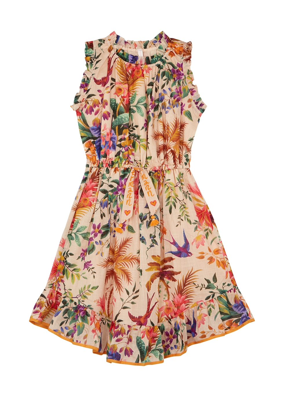 Tropicana floral-print cotton dress