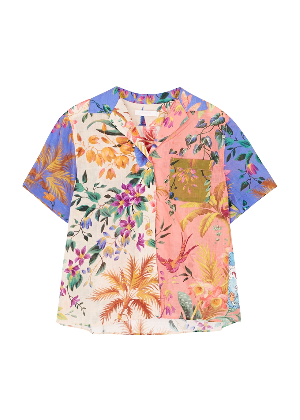 KIDS Tropicana floral-print cotton shirt