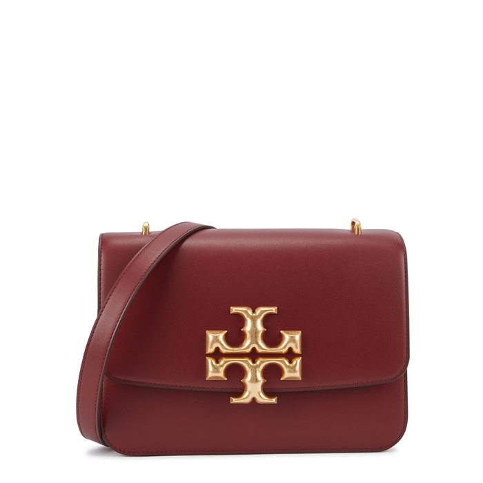 Tory Burch Eleanor Burgundy Leather Cross-body Bag