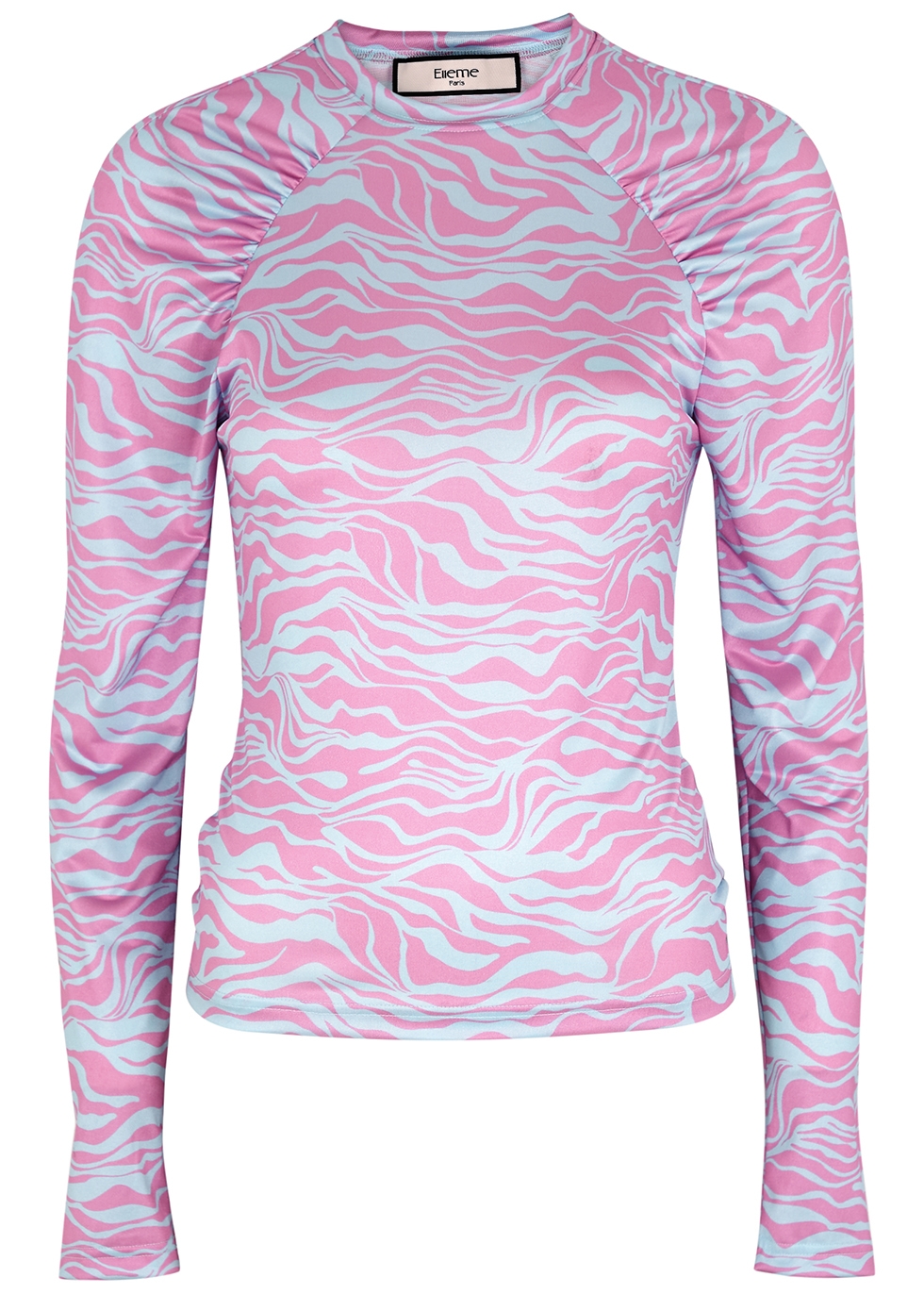 ELLEME Printed stretch-jersey top