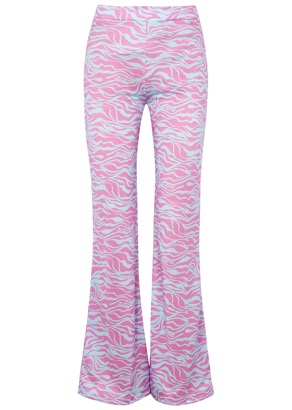ELLEME Printed flared stretch-jersey trousers