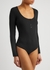 Henley black ribbed stretch-jersey bodysuit - Wolford
