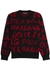 Black logo-intarsia knitted jumper - Dolce & Gabbana