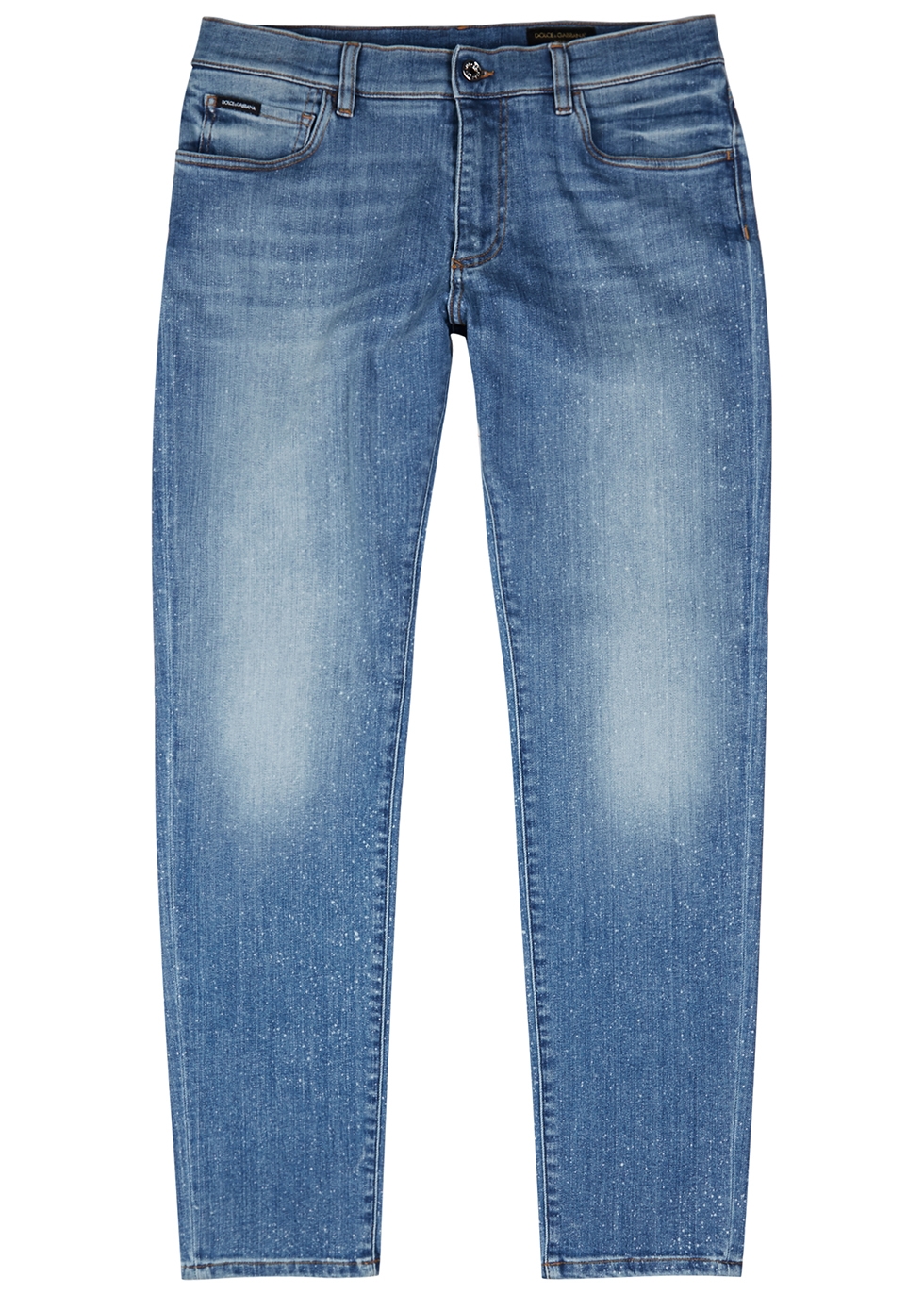 Blue slim-leg jeans