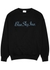 Black logo-embroidered cotton sweatshirt - Blue Sky Inn