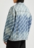 Blue logo-print denim jacket - Balenciaga