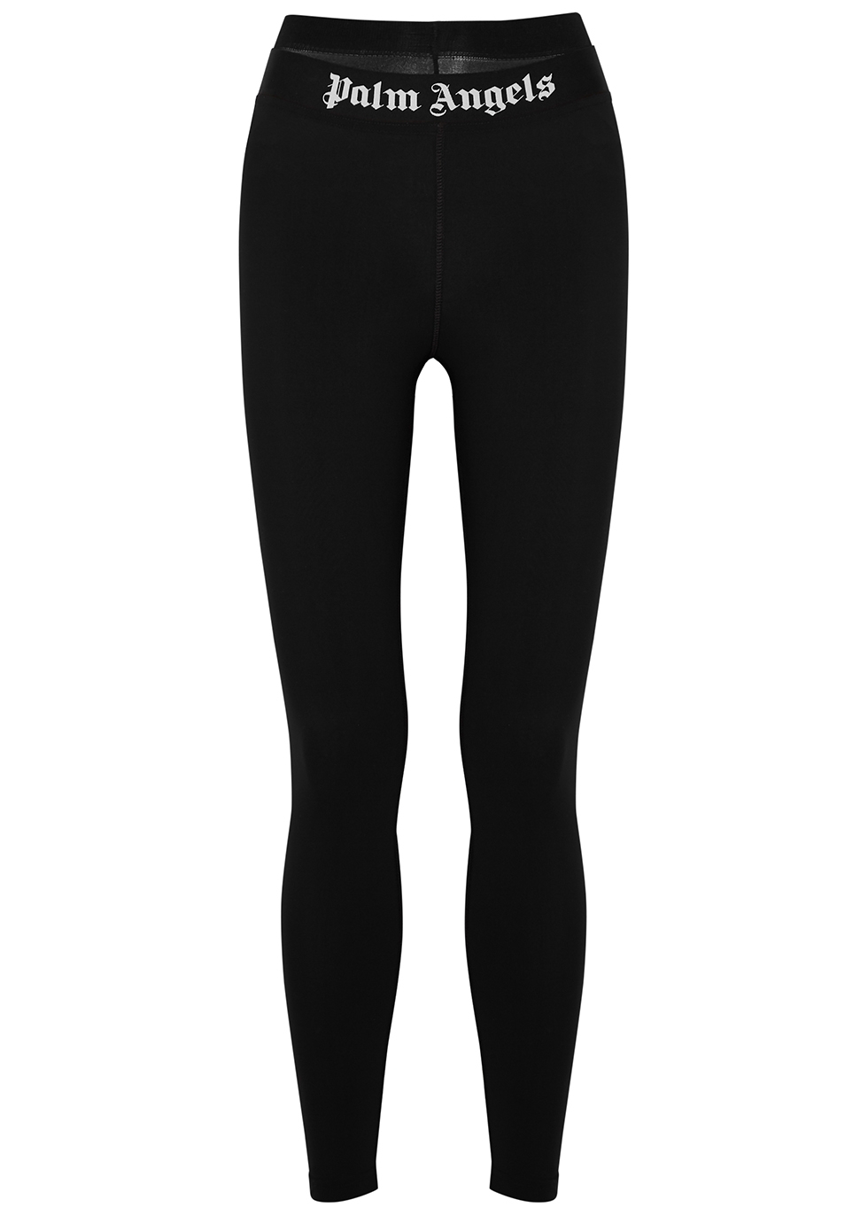 Black logo stretch-jersey leggings