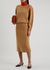 Camel stretch-wool midi dress - Victoria Beckham