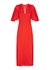 Red cut-out crepe midi dress - Victoria Beckham
