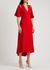 Red cut-out crepe midi dress - Victoria Beckham