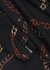 Black chain-print crepe midi dress - Victoria Beckham