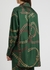 Green chain-print silk-twill shirt - Victoria Beckham
