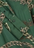 Green chain-print silk-twill shirt - Victoria Beckham