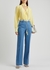 Blue straight-leg wool-twill trousers - Victoria Beckham