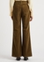 Alina brown wide-leg corduroy trousers - Victoria Beckham