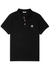 Black piqué cotton polo shirt - Moncler
