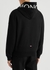 Black hooded half-zip cotton sweatshirt - Moncler