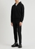 Black hooded half-zip cotton sweatshirt - Moncler