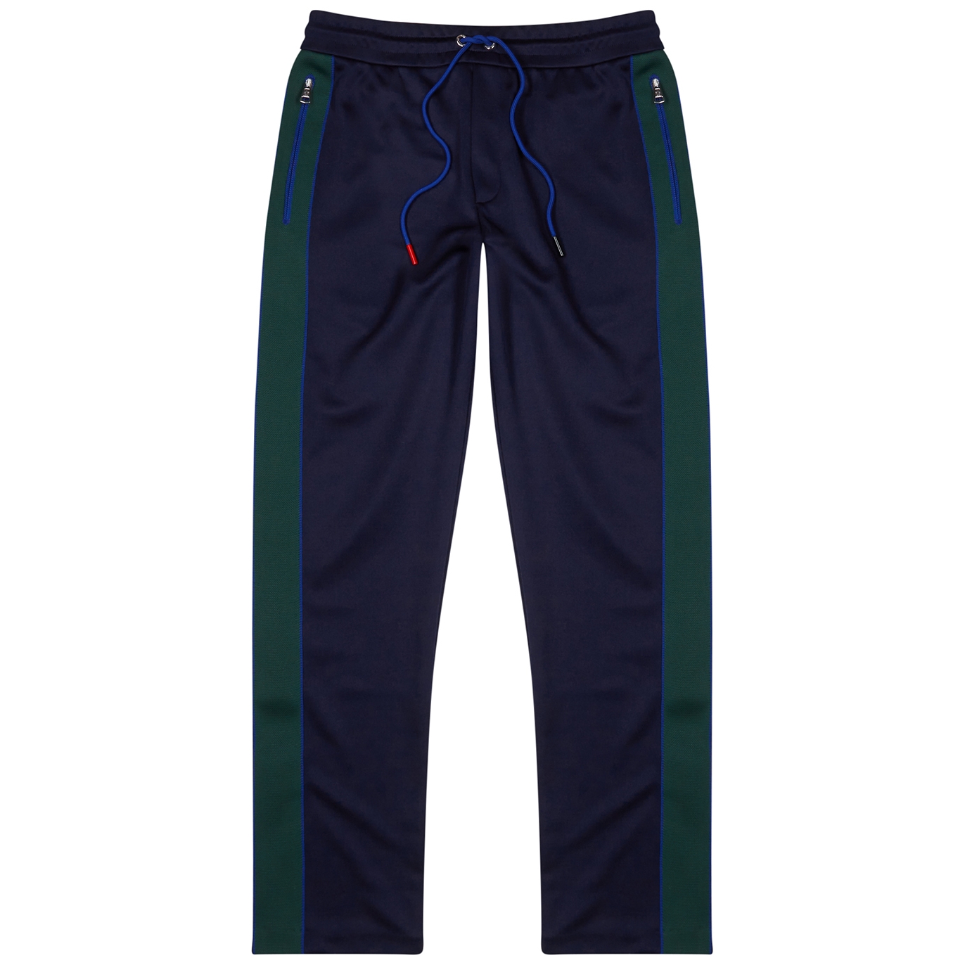Moncler Navy Striped Satin-jersey Sweatpants - M