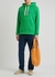 Green logo-embroidered hooded cotton sweatshirt - JW Anderson