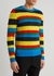 Striped panelled merino wool jumper - JW Anderson