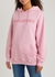 Pink logo hooded cotton sweatshirt - RED Valentino