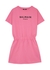 KIDS Pink logo-print cotton dress (12-14 years) - Balmain