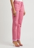 Pink distressed slim-leg jeans - Dolce & Gabbana