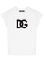 White logo-appliquéd cotton T-shirt - Dolce & Gabbana