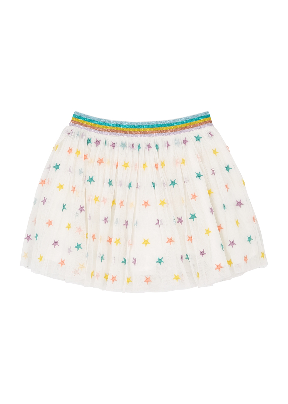 KIDS Star-embroidered tulle skirt