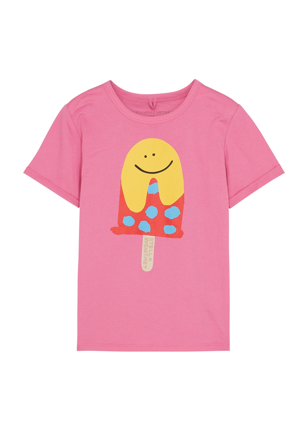 KIDS Pink printed cotton T-shirt