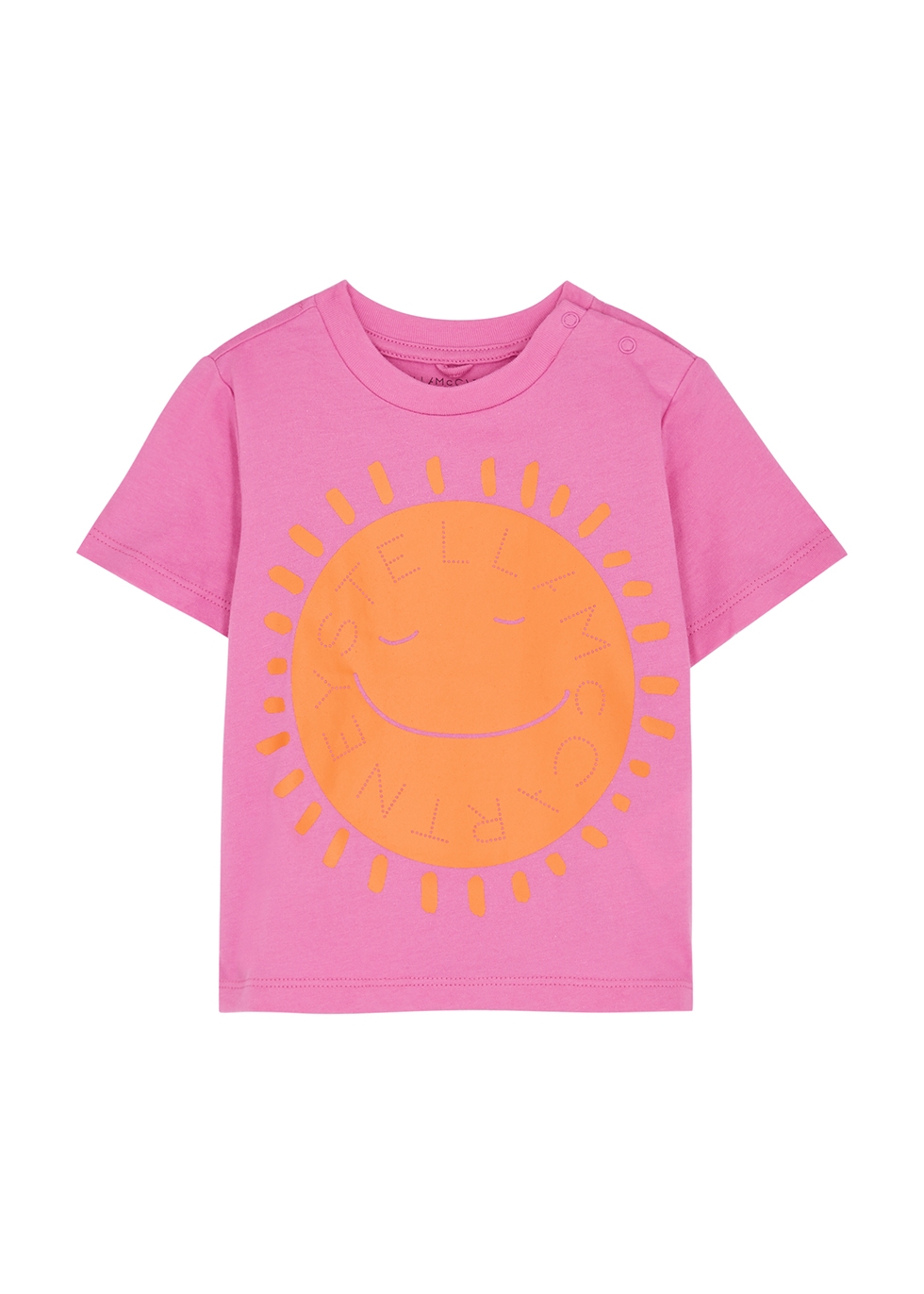 KIDS Pink printed cotton T-shirt
