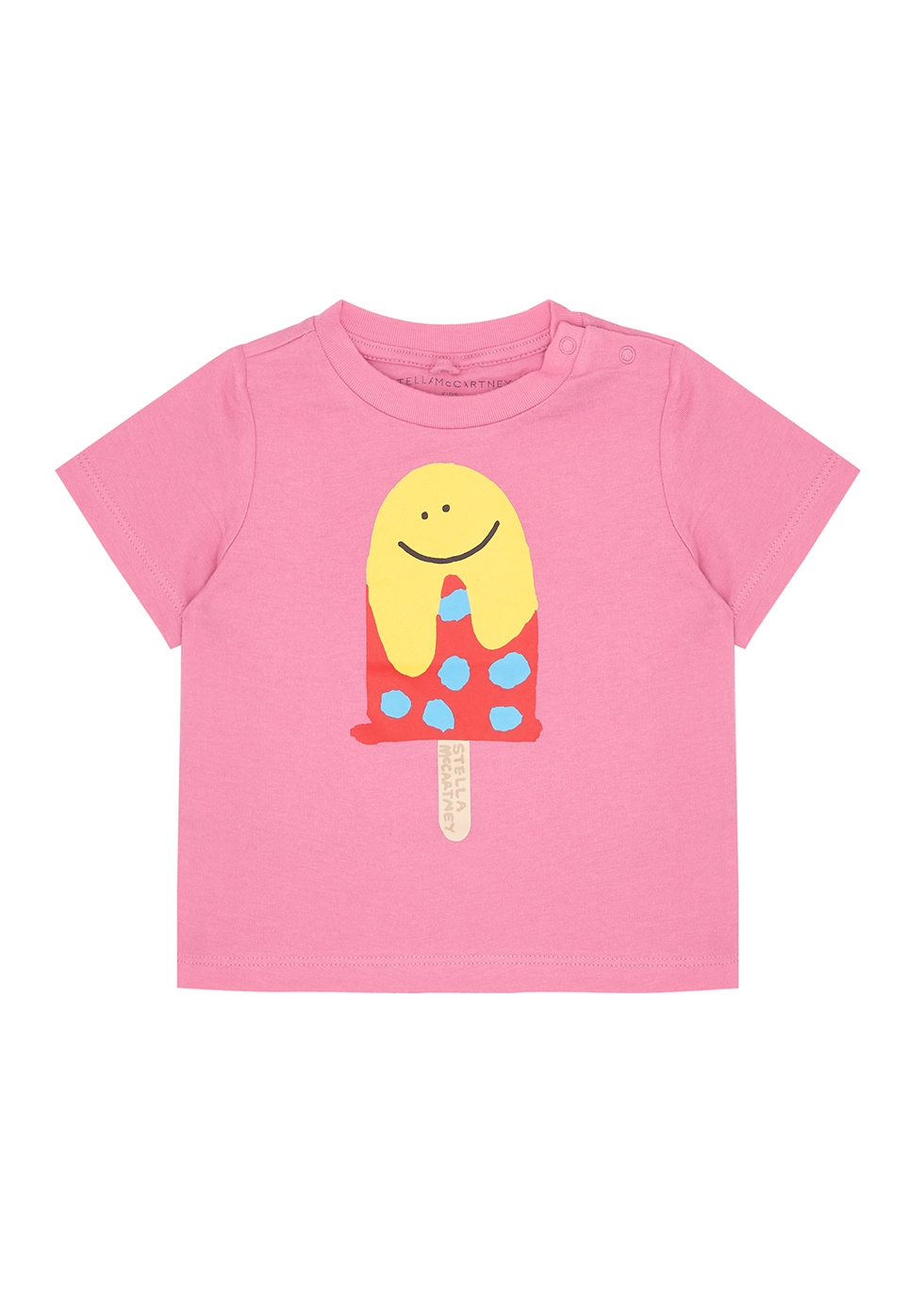 KIDS Pink printed cotton T-shirt (3-36 months)