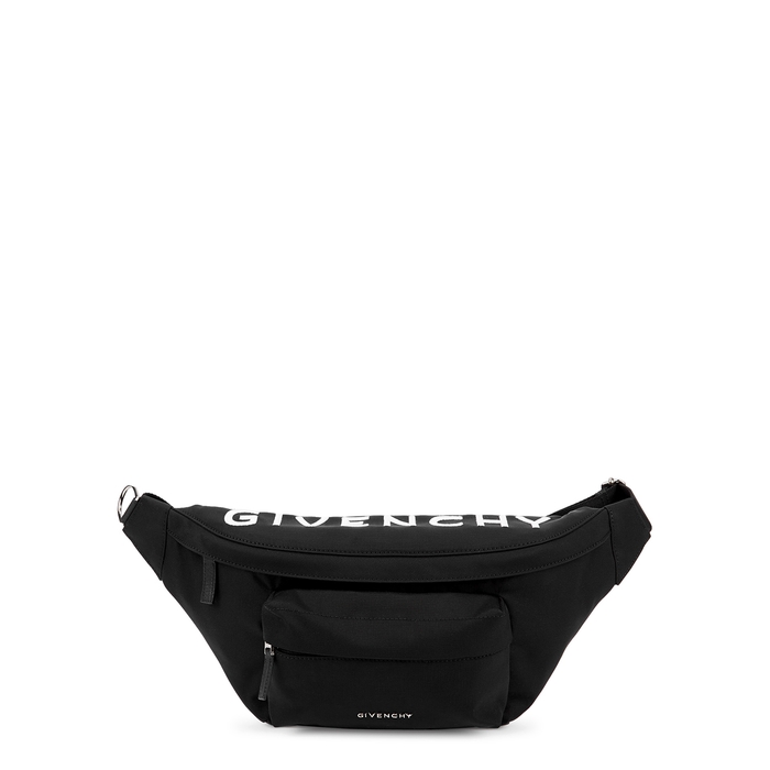 Givenchy Black Logo-embroidered Nylon Belt Bag