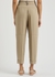 Understated camel stretch-jersey trousers - HIGH